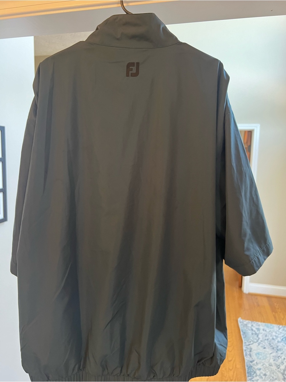 Navy DryJoys Short Sleeve Windshirt with Colorful Leaf Logo - Picture 4 of 4